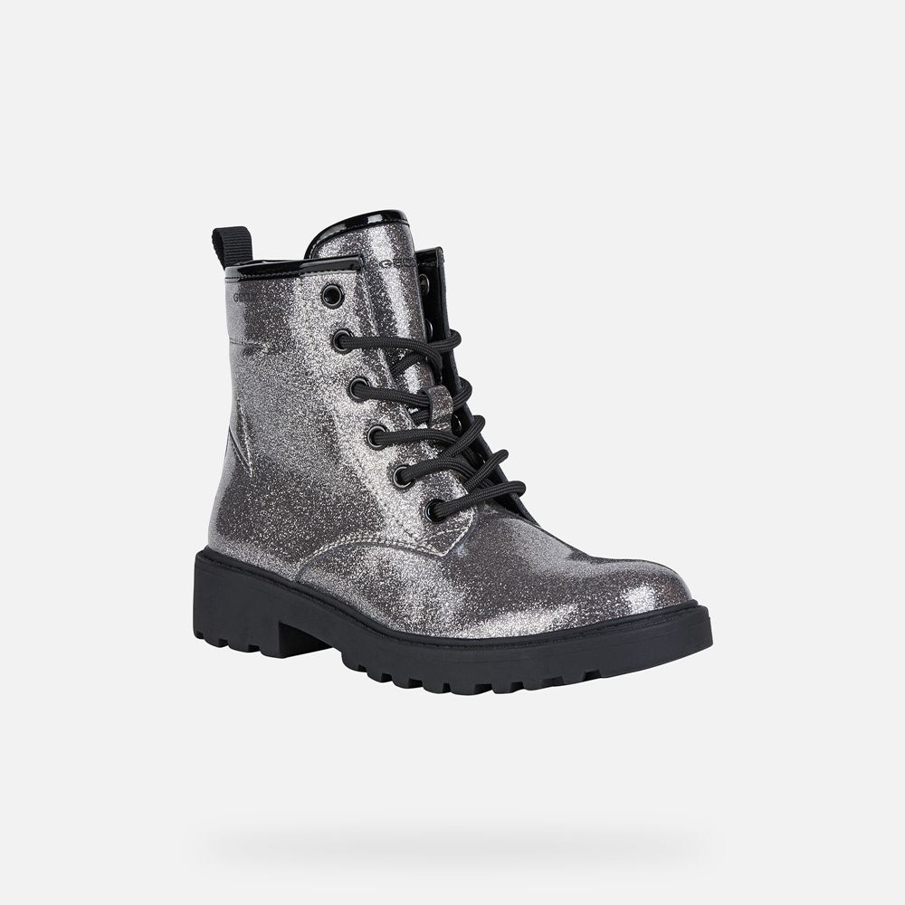 Geox Boots Dark Silver Casey - Geox Girls Shoes - JLTIEN629